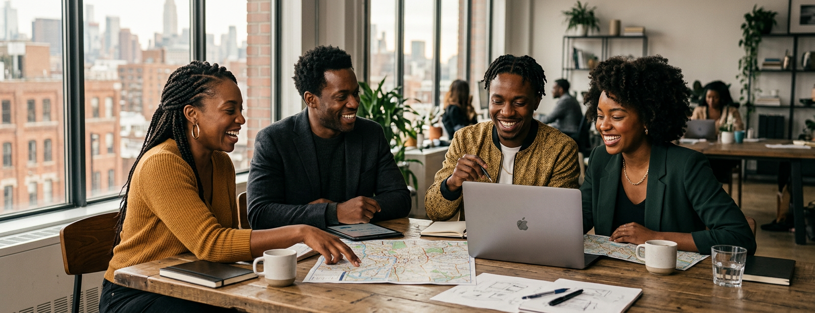 Black women and men entrepreneurs building businesses together